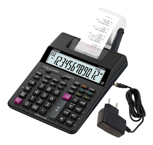 Calculadora Com Bobina Casio Media Hr-100rc-bk Bivolt 