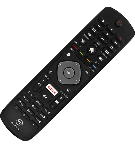 Controle Remoto Para Tv Philips Lcd Led Smart 3d 4k Netflix