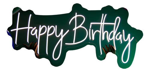 Letrero Led Neón  Happy Birthday (tipografía 2) | Meses sin interés