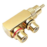 Adaptador Divisor Rca Enchufe De Ángulo Recto Conector