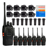 8 Radios Walkie Talkie Largo Alcance 16 Canales 400-470mhz