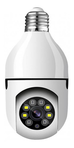 Camera De Segurança Lampada Wi-fi Microfone Alarme Sensor Cor Branco