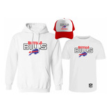 Kit Sudadera + Playera + Gorra Mod Nfl Buffalo Bills