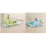 Set Estantes Repisas Rectangular Esquinero Acero Baño Ducha