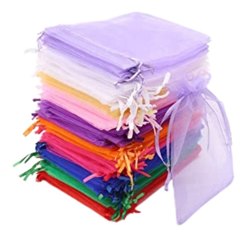 Bolsa Organza Tul 9x12 X20 U Souvenir Variedad De Colores