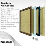 Moldura 35x48 Quebra Cabeça Acetato Game Oficce Puzzle Sala Cor Tabaco