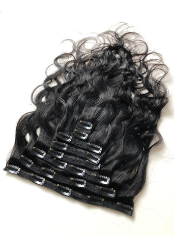 Cabelo Humano Ondulado Tic Tac Para Mega 120 Grs 20 Cm 8 Tel