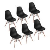 Sillas Eames 6 Pzs Oficina Comedor Negro