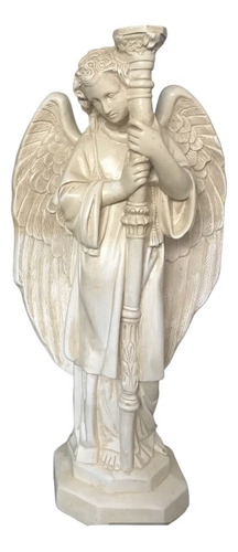 Belíssima Estátua Grande Anjo Candelabro Mc Marfim 70cm