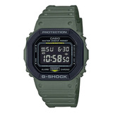Reloj G-shock Dw-5610su-3dr Hombre 100% Original Color De La Correa Verde Color Del Fondo Negro