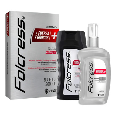 Tónico Anticaída Grisi Folcress 5% Minoxidil + Shampoo Fg | Envío gratis