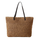 Bolso De Hombro De Playa De Verano De Paja Para Mujer, Bolso