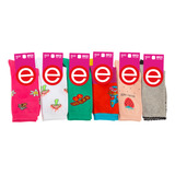 Pack De 6 Pares Medias Elemento Largas Mujer Estampadas