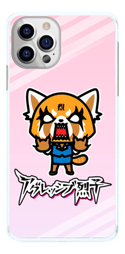 Capinha Aggretsuko Stress Fundo Rosa Capa De Celular