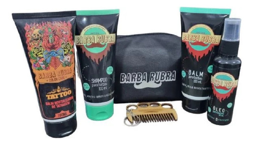Barba Rubra Kit Necessarie Óleo+balm+shampoo+balm De Tatto