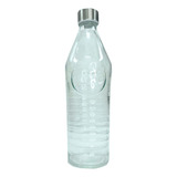 Botella De Vidrio Para Jugo Agua 1,1lts Home Tapa Acero