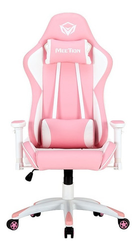 Silla Gamer Profesional Meetion Chr16 Rosa Reclinable 180°