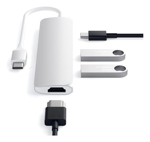 Satechi Hub Adaptador Slim Multipuerto Usb-c 4k Hdmi Usb