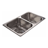 Pileta Bacha Doble De Cocina Johnson R63/18f Acero Inox.