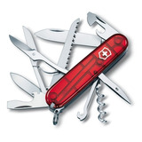 Navaja Victorinox Huntsman 1.3713 Color Roja Transparante