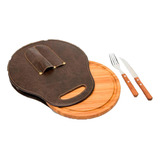 Set De Asado Estribo  Plato Cubierto Funda Jae Hogar