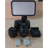 Canon T3i, 2 Baterias, Iluminador, Lente De 50mm, 