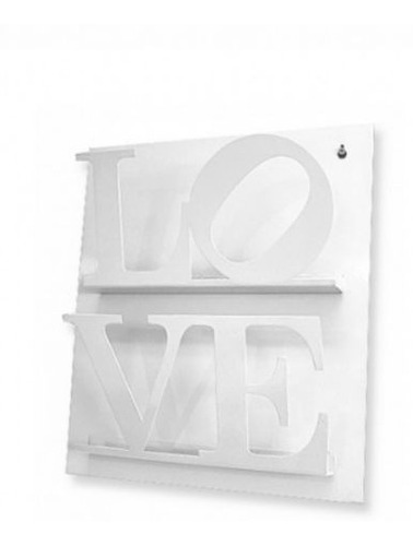 Revistero Para Pared Zinc Pintado Love Colgante Diseño Amor