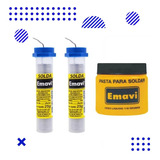 Kit Pasta Fluxo De Solda Emavi 110gr + 2 Tubos Estanho Emavi