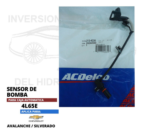 Sensor De Bomba De Caja 4l65e - Chevrolet Silverado - Tahoe Foto 2