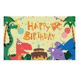 180x110cm Fondos De Cumpleaños De Dinosaurio, Fondos