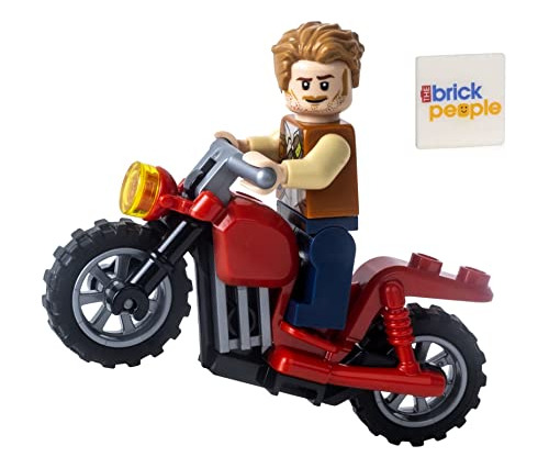 Minifigura De Lego Jurassic World: Owen Grady Con Moto