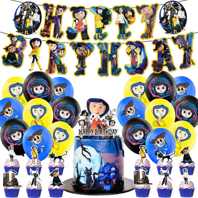 Decoraciones Para Fiesta Coraline Balloon 32 Piezas