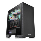 Gabinete Pc Gamer Thermaltake S300 Tg Black Vidrio Mid Tower