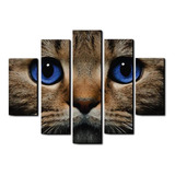 Cuadro Decorativo Gato Ojos Azules 75 Cm X 60 Cm 5pz