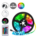 Kit Fita Led Rgb 5050 Rolo 5m Com Fonte E Controle Econômica Tensão De Operação 12v Dc 110v/220v