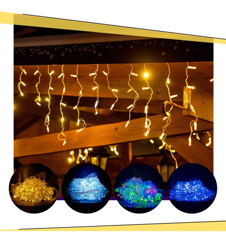 Cascata 300 Led 7 Metros Natal Luz Fixa Ou Função Decoração