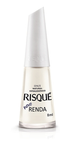 Esmalte Cremoso Risqué Branco Francesinha Renda