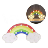 Lámpara Led Arcoiris Nube Cuarto Bebé Baby Luz Fiesta Decora