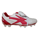 Zapatos Concord Futbol Soccer Blanco-rojo Fg Adulto