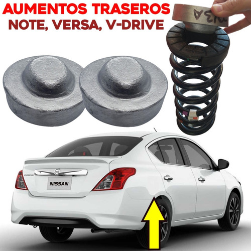 Kit Elevación Suspensión Tras. Nissan Versa 13-19 Note 14-16