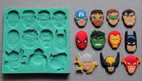 Molde De Silicone Vingadores Super Heróis Pasta Americana