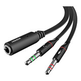 Adaptador Auriculares Cable Microfono Plug 3.5 Pc Ps4 Celu
