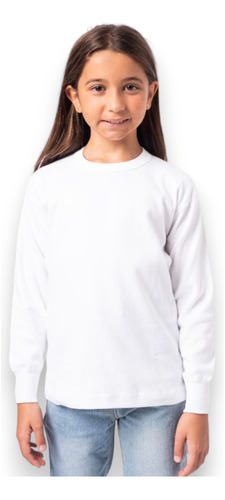 Camiseta Termica De Niños Blanca Algodon