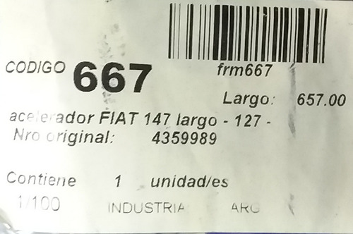 Guaya Embrague Fiat Uno 1.3 84-89 Premio 1.3 Presion Foto 2
