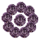 Ipopu Flores De Seda Grandes De Hortensias Moradas Vintage, 