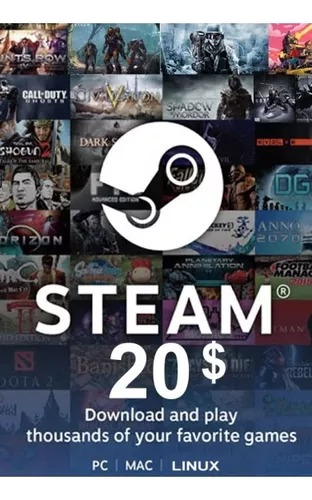 Gift Card Steam 20 Usd