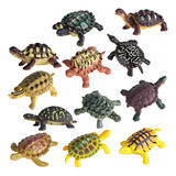 12 Figuras De Tortugas De Animales Marinos De Simulación