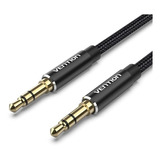 Cable Audio Auxiliar 3.5mm Vention Nylon Negro 200cm