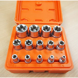 Hoteche 14 Pc E Torx Estrella Hembra Bit Llaves De Vaso 1/2