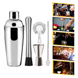 Kit Barman Coqueteleira Profissional Inox Drink Caipirinha